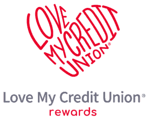 Logotipo de recompensas de Love My Credit Union